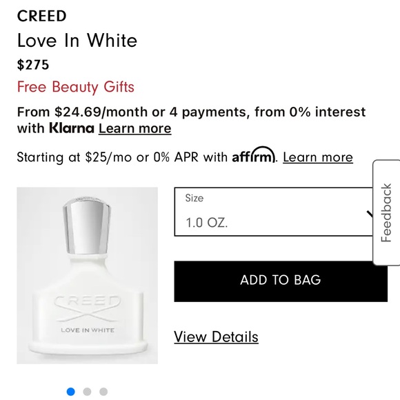 Creed White Bottle with Embossed Details - Picture 3 of 6